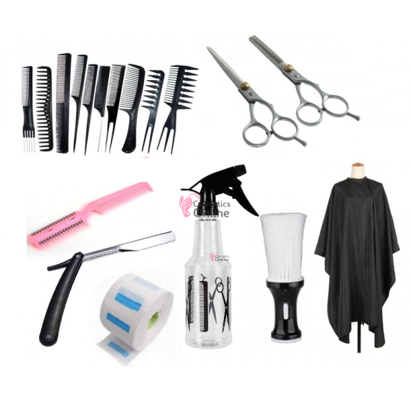 Set pentru frizerie sau coafor KT002 - Complet + 5 perechi de manusi Cadou